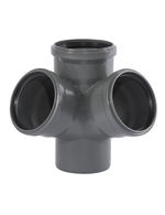 Derivación doble en esquina 67,5° PP Ostendorf/Crearplast-HT Safe, DN/OD 110 - 110 - 110 mm